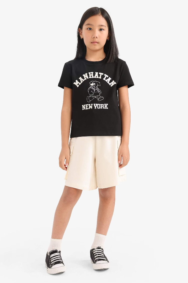 Resim Defacto Kız Çocuk  T-shirt E5900A8BK81
