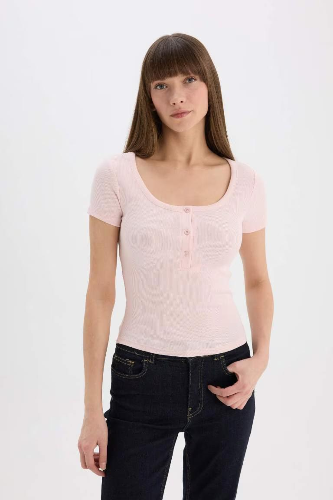 Resim Defacto Kadın T-shirt E5781AX/PN364