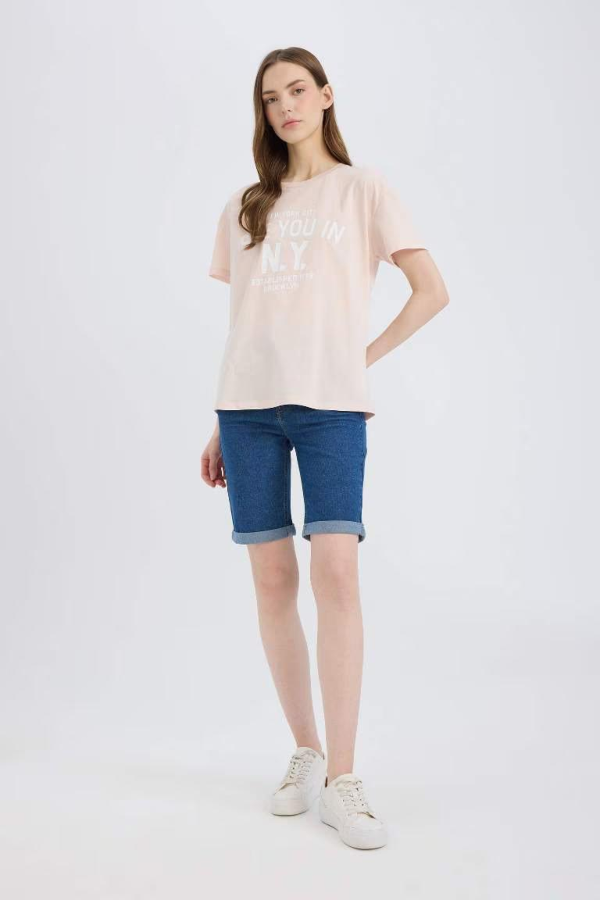 Resim Defacto Kadın T-shirt E0720AX/PN26