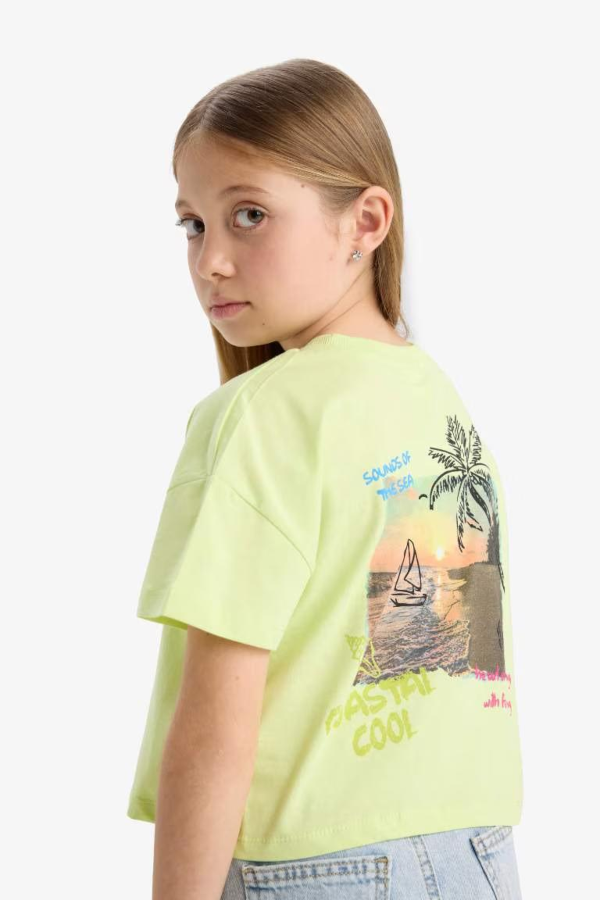 Resim Defacto Kız Çocuk T-shirt E6743A8/GN404