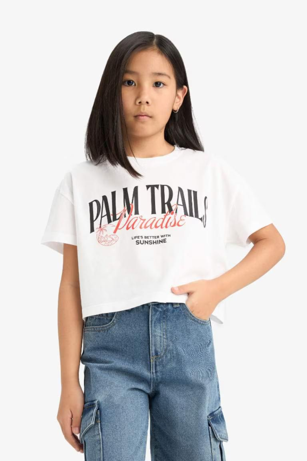 Resim Defacto Kız Çocuk T-shirt E0352A8/WT34