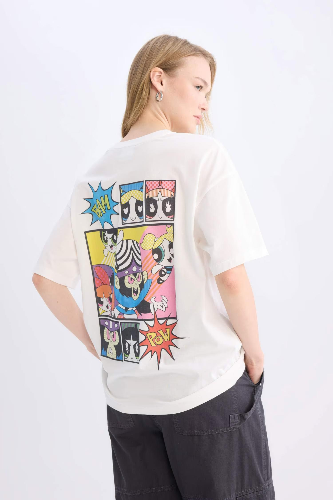 Resim Defacto Kadın Kısa Kol T-shirt D9107AXWT32