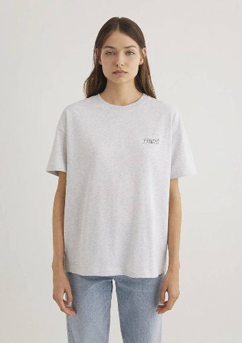 Resim Mavi Kısa Kollu Kadın T-Shirt M1611309-85438