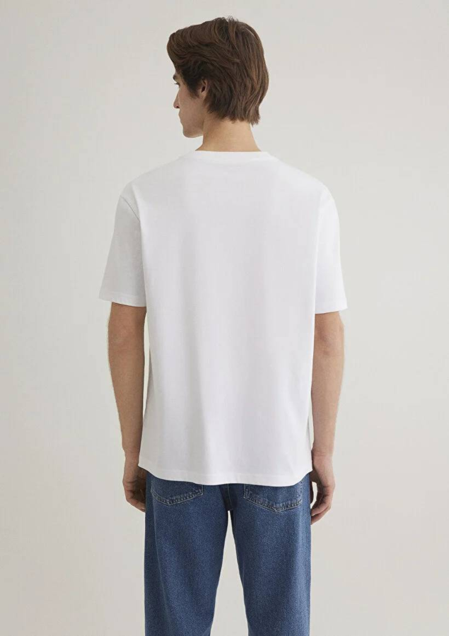 Resim Mavi Jeans Baskılı Erkek T-Shirt M0611745-620