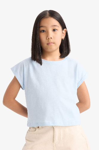 Resim Defacto Kız Çocuk Kısa Kol T-shirt C4511A8BE343