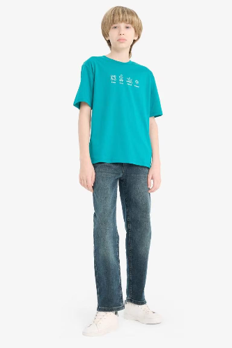Resim Defacto Erkek Çocuk T-shirt F2571A8/GN593