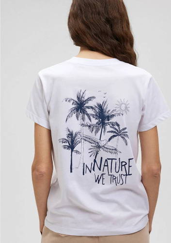 Resim Mavi Kısa Kol Erkek T-Shirt M0611924-620