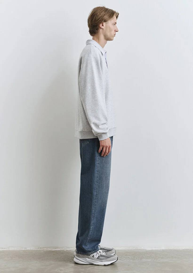 Resim Mavi Düğmeli Erkek Sweatshirt M0S10390-82498