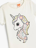 Resim Koton Kız Bebek T-shirt 5SMG10025AK