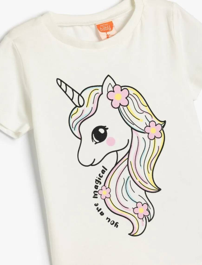Resim Koton Kız Bebek T-shirt 5SMG10025AK