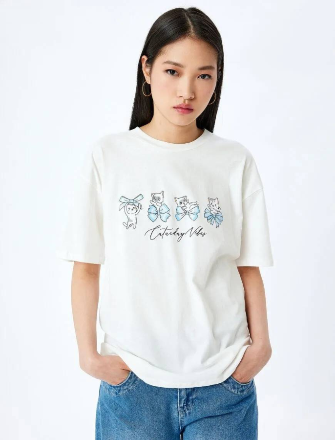 Resim Koton Kadın T-shirt 5SAL10371IK