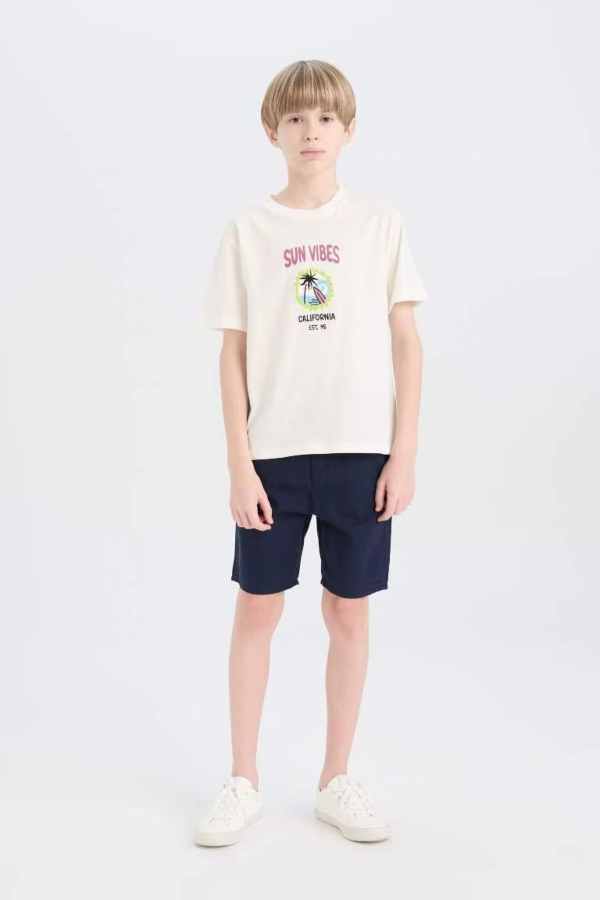 Resim Defacto Erkek Çocuk T-shirt E0969A8WT32
