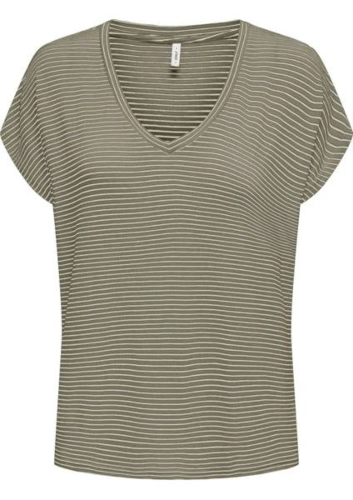 Resim Only Onltıne SS V-Neck Top Jrs Kadın T-shirt 15315407