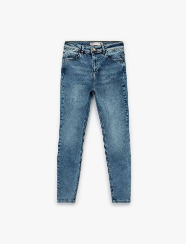 Resim Koton Kadın Jean Pantolon 6Wal40026Md