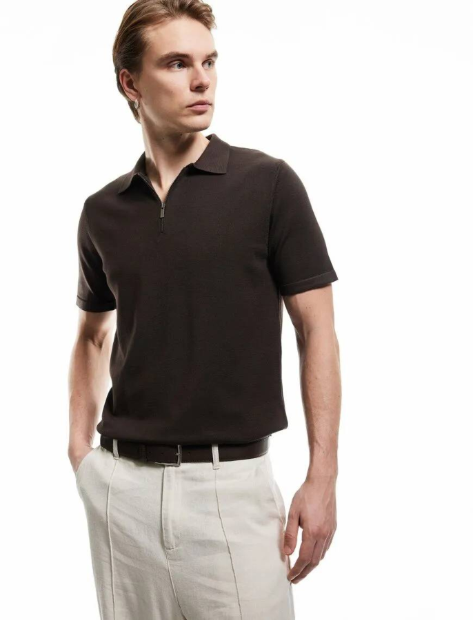 Resim Koton Erkek Triko T-Shirt 5SAM70047HT