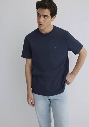 Resim Mavi Regular Erkek  T-shirt M0612736-82183