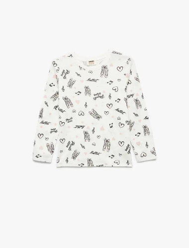 Resim Koton Kız Çocuk Sweat 6Wkg10140Ak