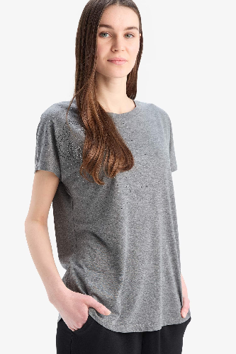 Resim Defacto Kadın Kısa Kol T-shirt E9333AX/AR53