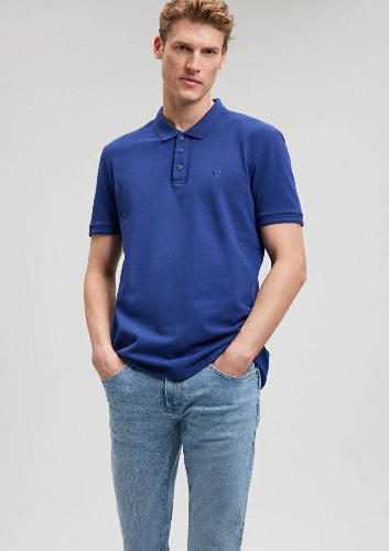 Resim Mavi Polo Erkek T-Shirt M064946-70758