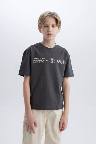 Resim Defacto Erkek Çocuk Kısa Kol T-shirt B6165A8AR213