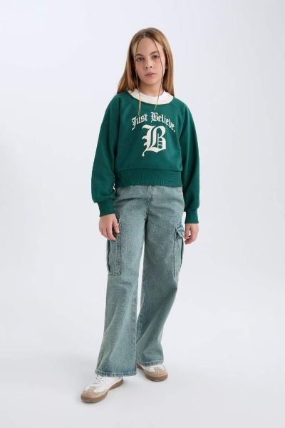 Resim Defacto Kız Çocuk  Sweat D7042A8/GN1116