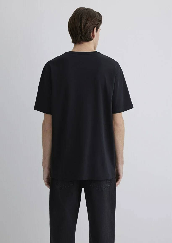 Resim Mavi Loose Erkek  T-shirt M0612661-900
