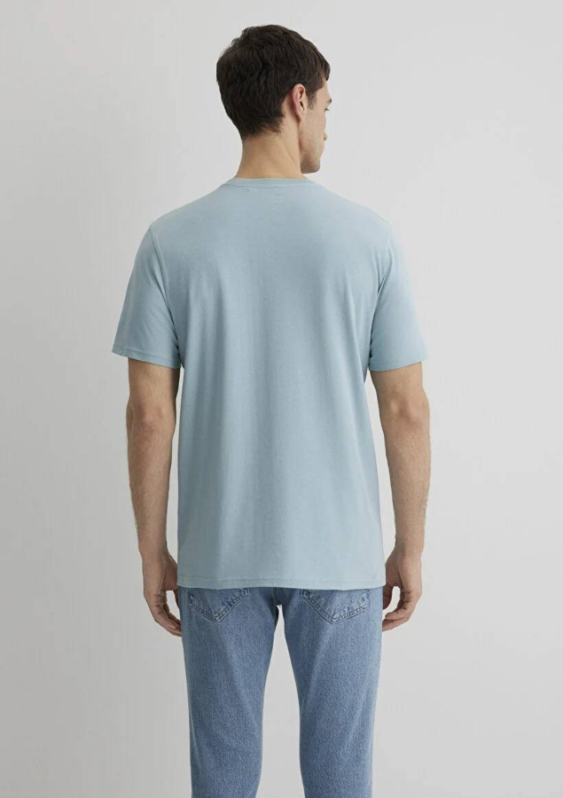 Resim Mavi Mavi Baskılı Erkek T-Shirt M066846-70838