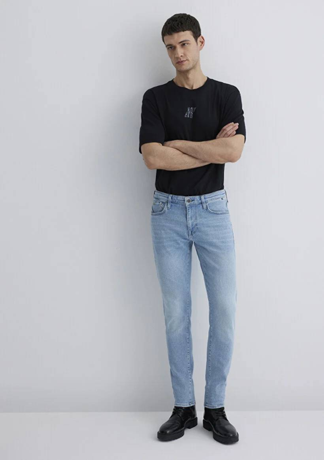Resim Mavi Skinny Erkek Jean Pantolon M0042481969