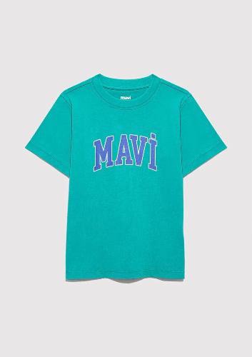 Resim Mavi Logo Baskılı Erkek Çocuk T-Shirt M6610030-71711