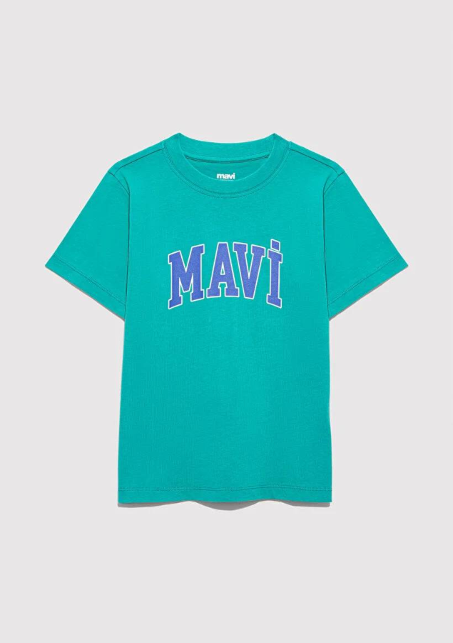 Resim Mavi Logo Baskılı Erkek Çocuk T-Shirt M6610030-71711