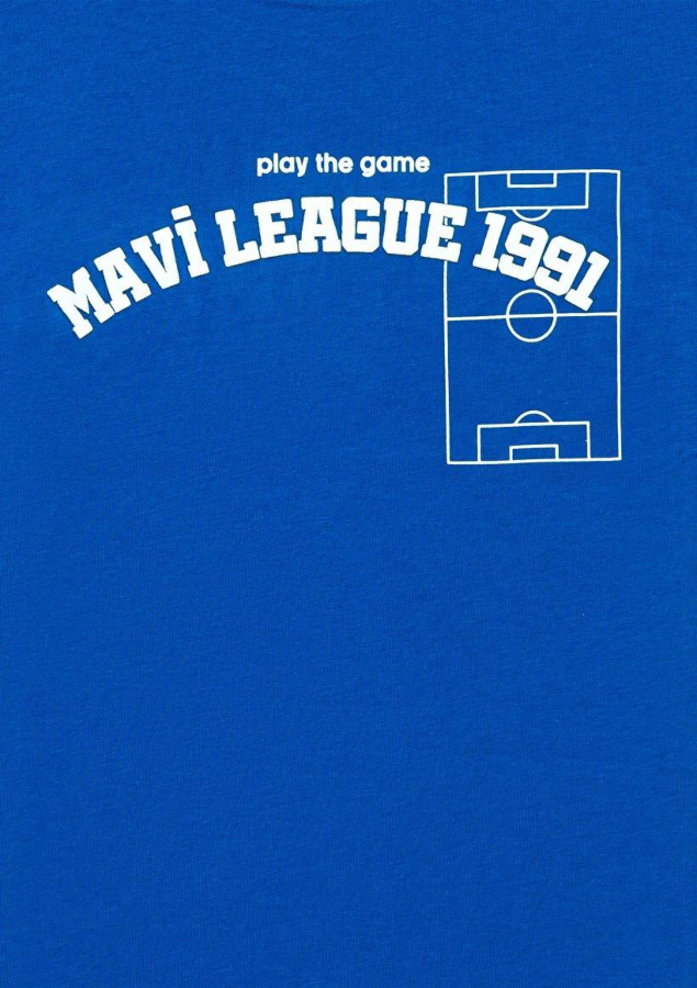 Resim Mavi Game Day Baskılı Erkek Çocuk T-Shirt M6610265-82491