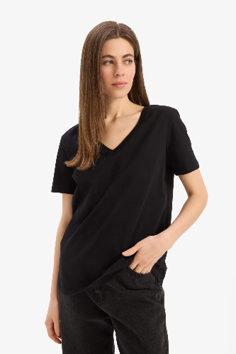 Resim Defacto Kadın Kısa Kol T-shirt W9578AZBK81