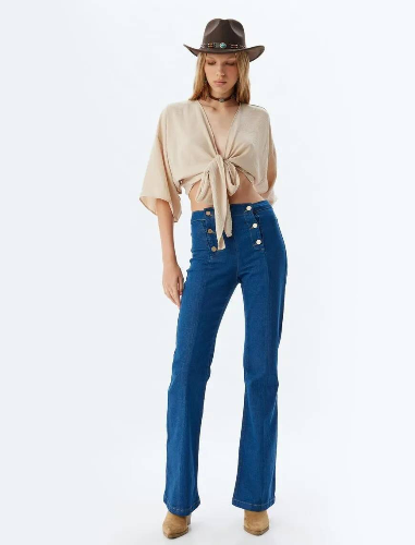 Resim Koton Kadın Jean Pantolon 5WAL40182MD