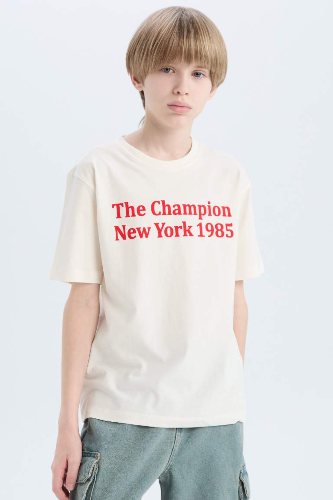 Resim Defacto Erkek Çocuk Kısa Kol T-shirt E0078A8/WT32