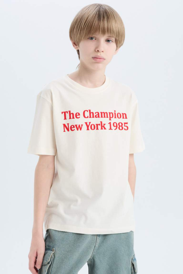 Resim Defacto Erkek Çocuk Kısa Kol T-shirt E0078A8/WT32