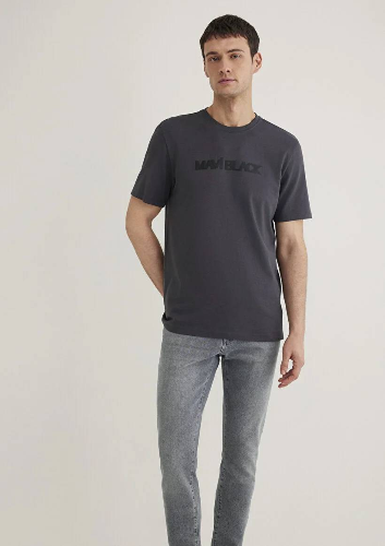 Resim Mavi Regular Erkek  T-shirt M0612643-80106