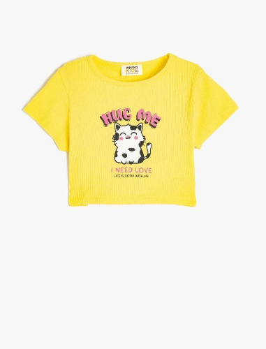 Resim Koton Kız Çocuk Kısa Kol T-shirt 5SKG10252AK