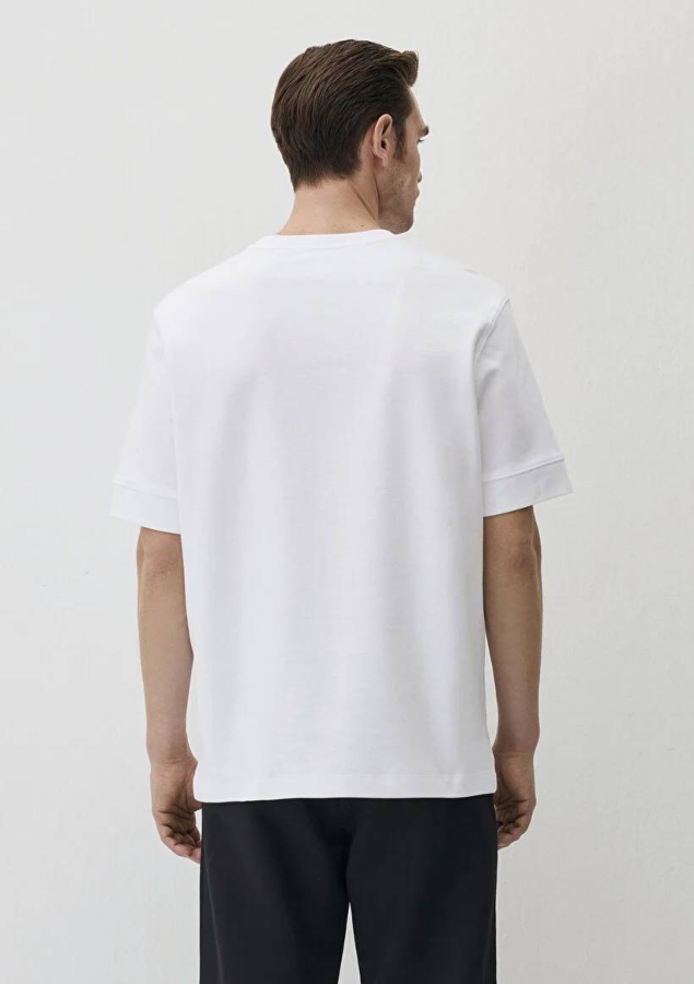 Resim Mavi Boxy Erkek  T-shirt M0612663-70057