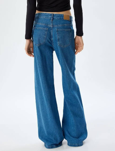 Resim Koton Kadın Jean Pantolon 5Wal40155Md