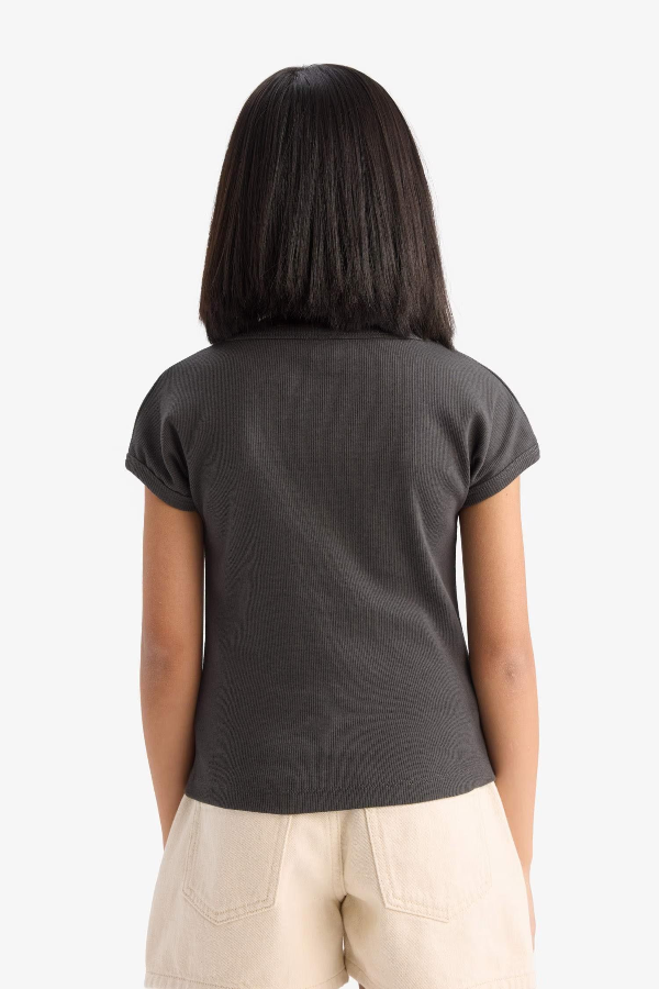 Resim Defacto Kız Çocuk Kısa Kol T-shirt B3053A8AR211