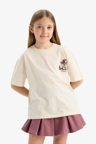 Resim Defacto Kız Çocuk Kısa Kol T-shirt E0357A8/ER134