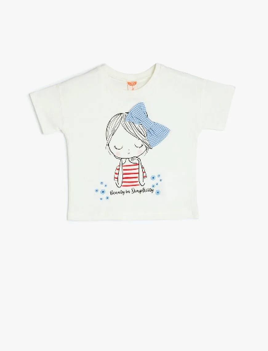 Resim Koton Kız Bebek Kısa Kol T-shirt 5SMG10050AK