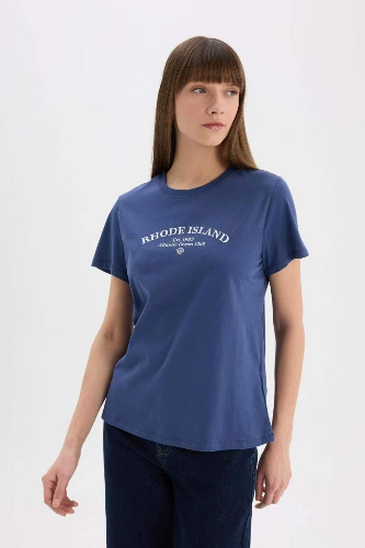 Resim Defacto Kadın Kısa Kol T-shirt E2792AX/IN231