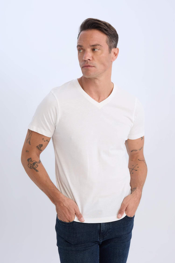 Resim Defacto Erkek  T-shirt D7938AXWT32