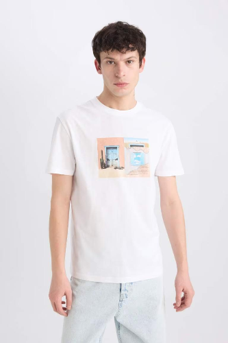 Resim Defacto Erkek  T-shirt E0584AXWT34