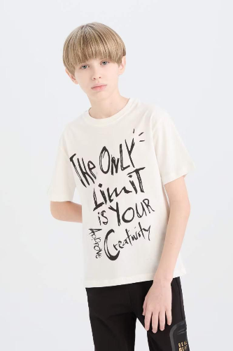 Resim Defacto Erkek Çocuk Kısa Kol T-shirt E0963A8WT32