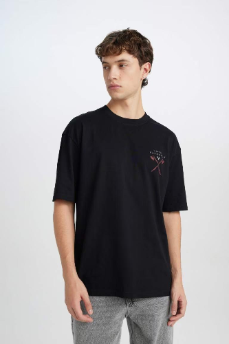 Resim Defacto Erkek  T-shirt B8091AXBK81
