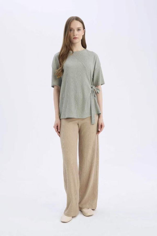 Resim Defacto Kadın Uzun Kol T-shirt D5446AX/GN1110