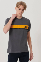 Resim Lee Erkek T-shirt L211918003 L211918 Grafik Logo