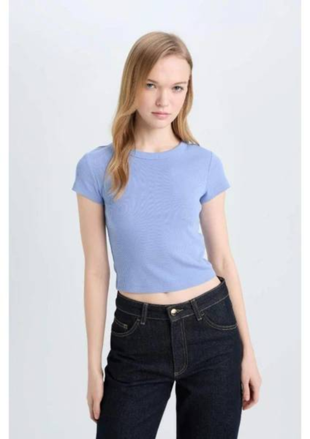 Resim Defacto Kadın Kısa Kol T-shirt E0287AX/BE747